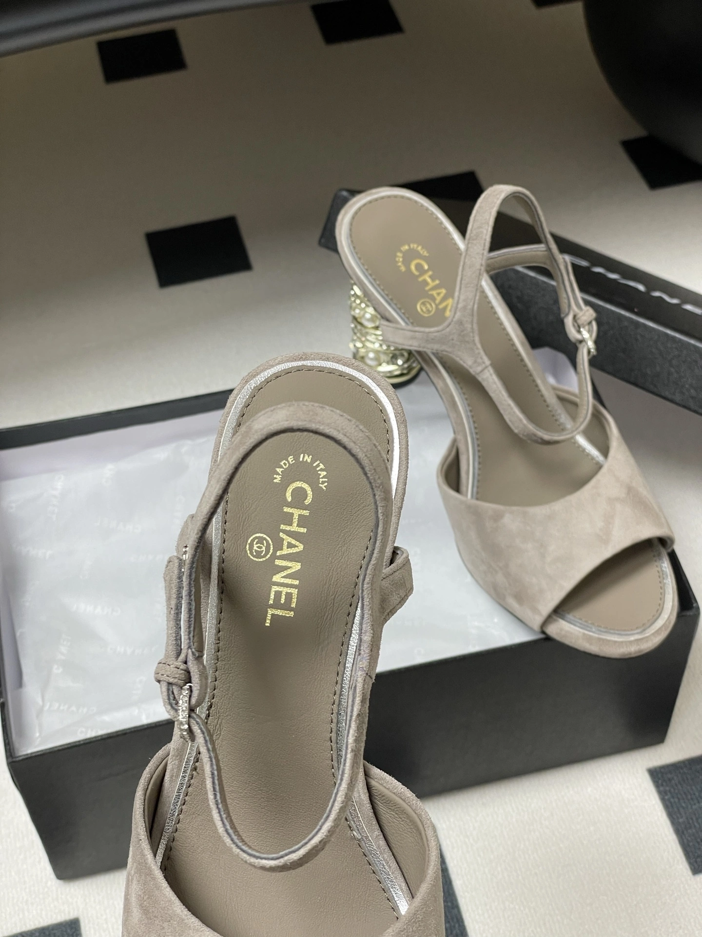 COCO-- 3h1958 G46097 B18550 NAAJY sheepskin Heel height：8.5CM item:E-X158C2040